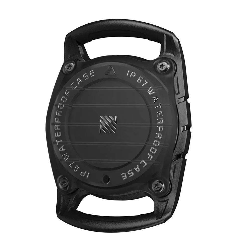 For AirTag Locator Waterproof Protective Case TPU + PC Portable Wireless Tracker Shockproof Cover - Black - 2
