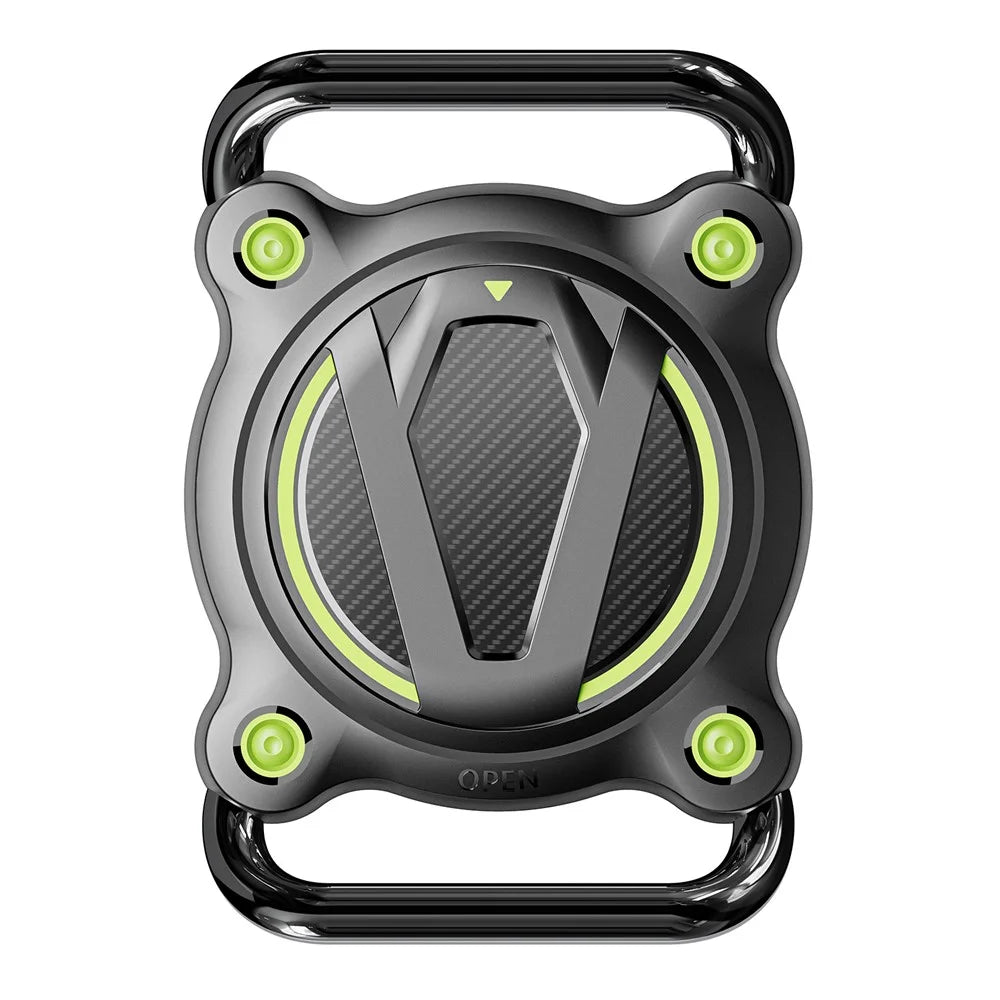 For AirTag Protective Case Waterproof Shockproof Cover for Pets  /  Luggage Tracker Device Dual Color - Black Green - 2
