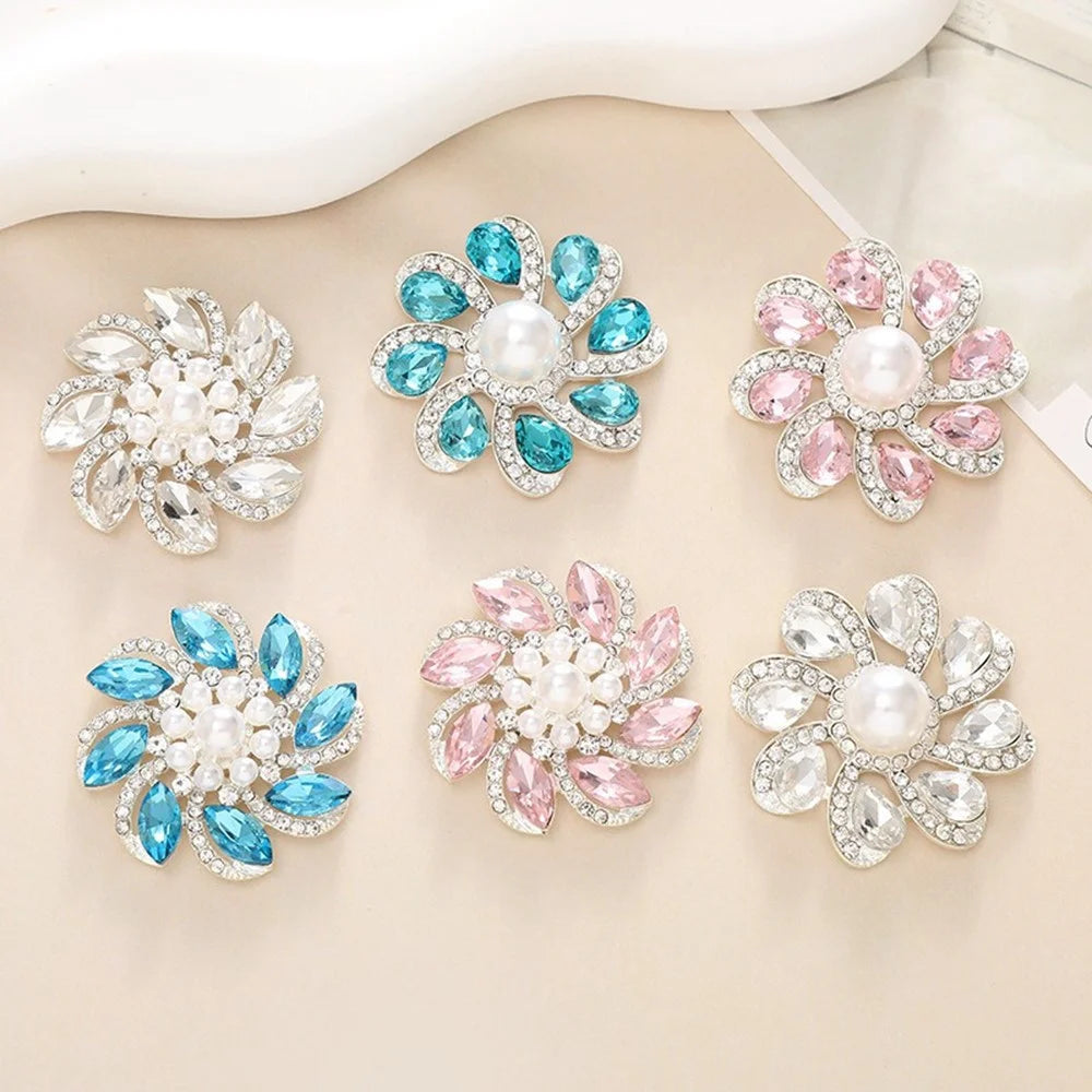 DIY Phone Case Charms Rhinestones Flower Decoration Phone Shell Accessories - Water Drop / Pink - 3