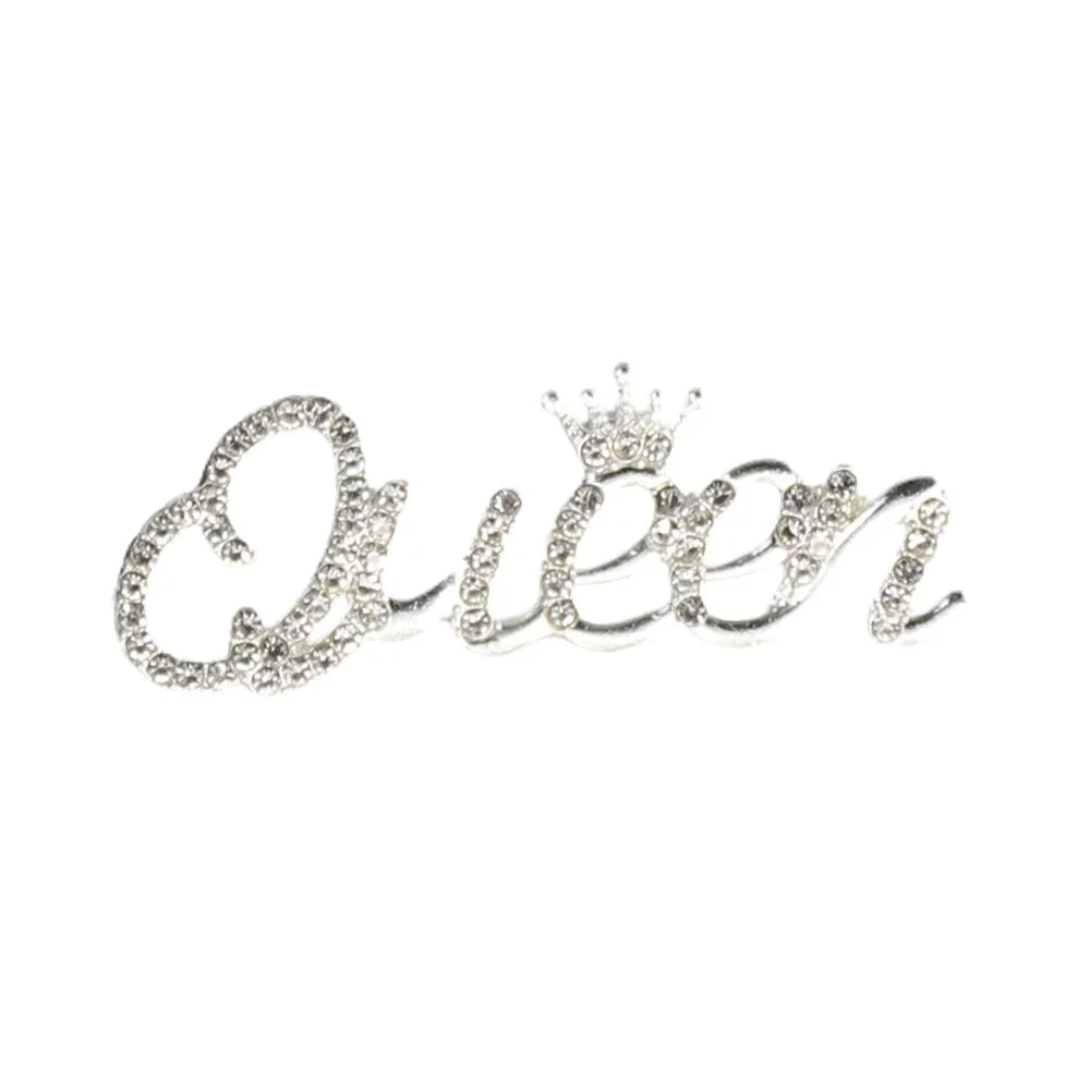 Queen Crown Phone Case DIY Accessory Letter Design Jewelry Charm Alloy Rhinestone Decoration - 1