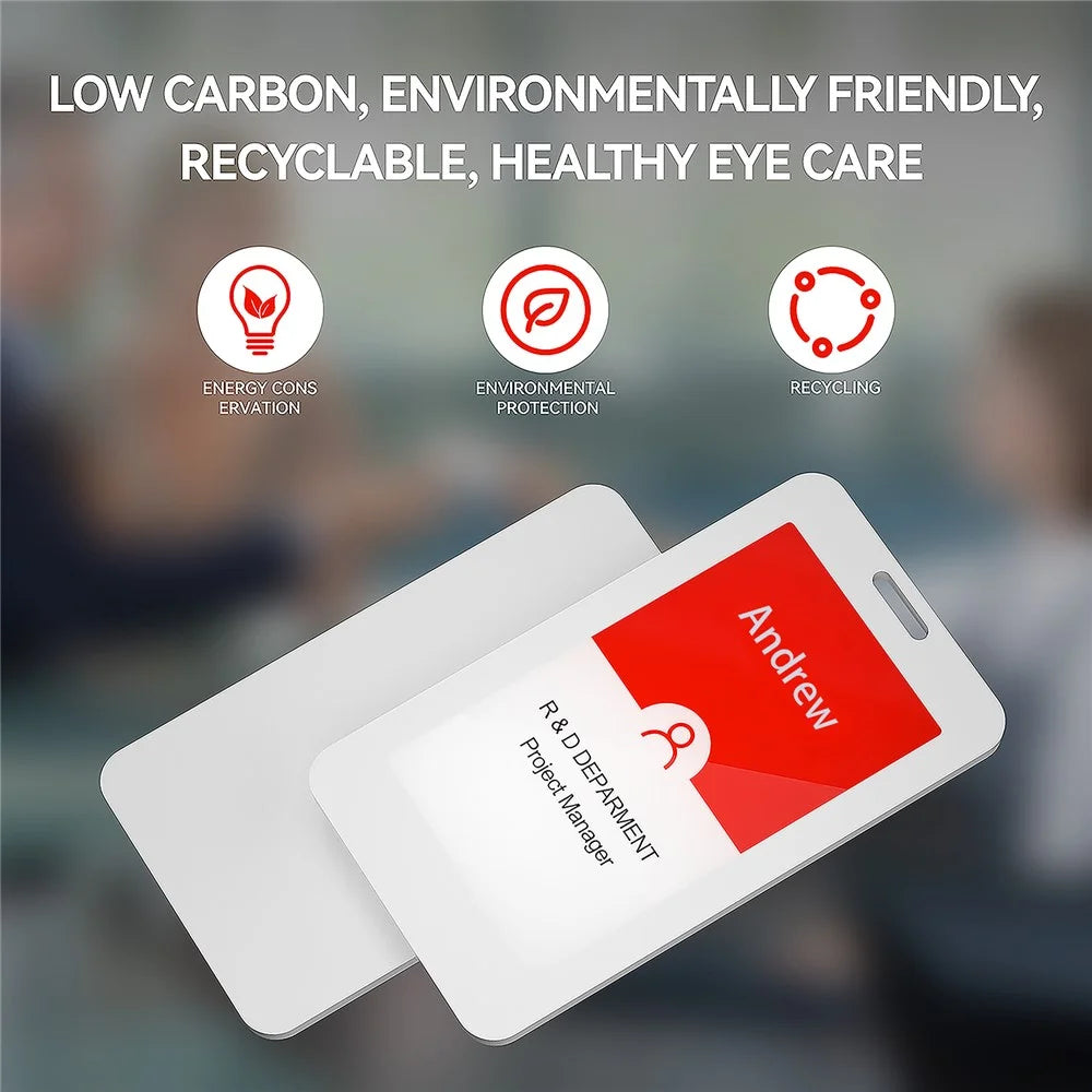 3.7 inch NFC E-Ink Badge 4 Color Display Digital Name Tag for Conference / Office Use - 2