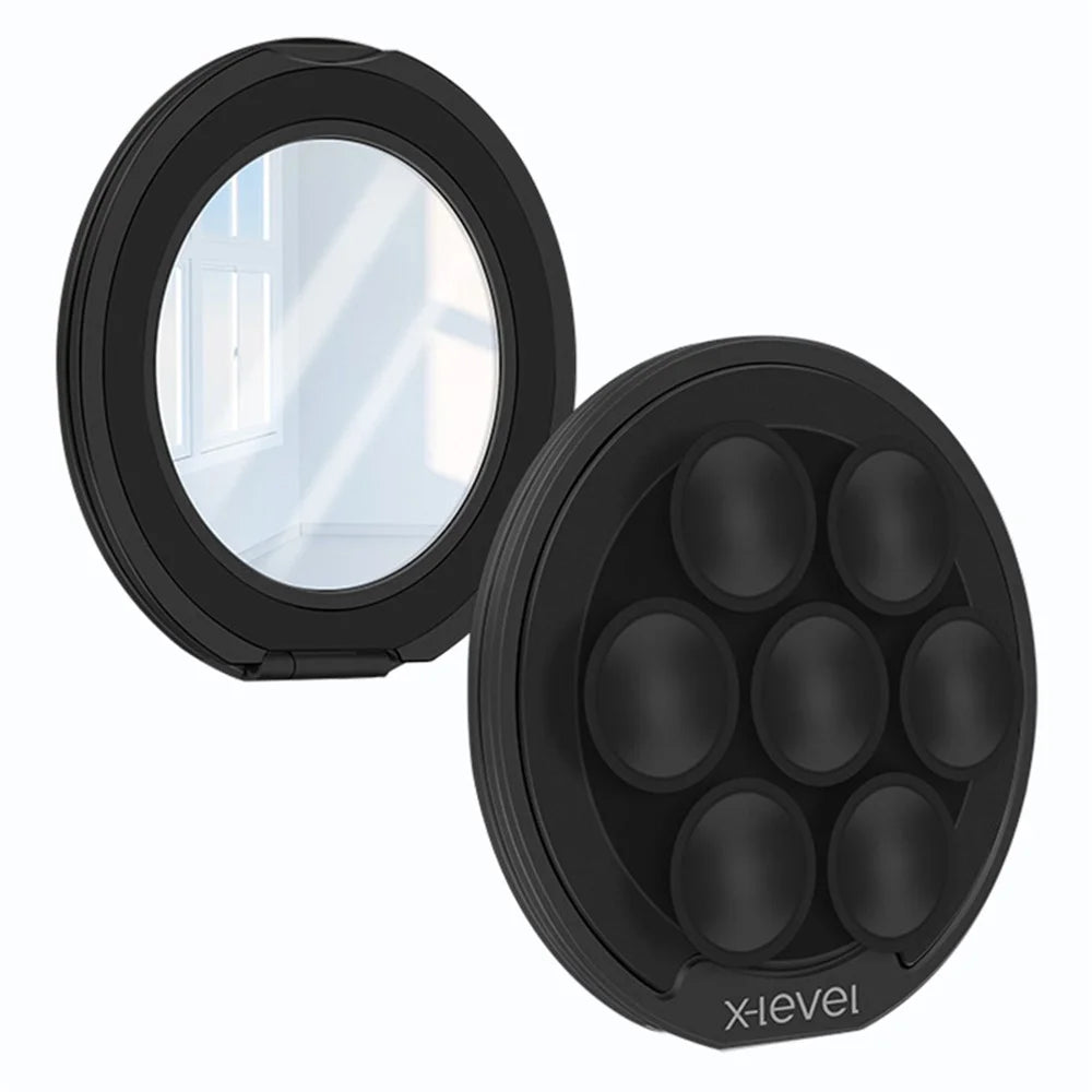 X-LEVEL Magnetic Phone Holder Stand Rotatable Suction Cup Mount for Multiple Devices Desktop / Car Use - Black - 1