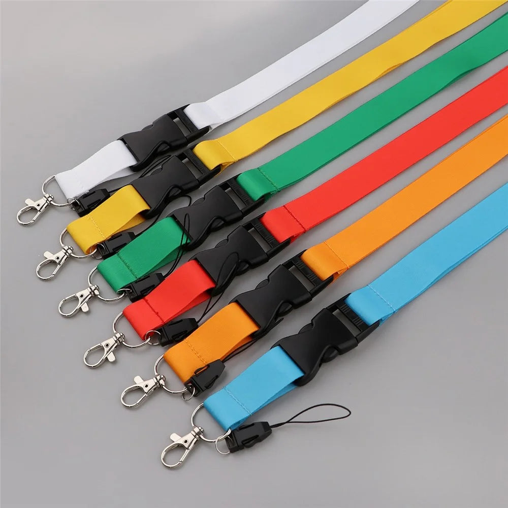 YZ681 Phone Lanyard with Card Holder Solid Color Buckle Attachment for Exhibitions / Employee - YZ681-12 - 2