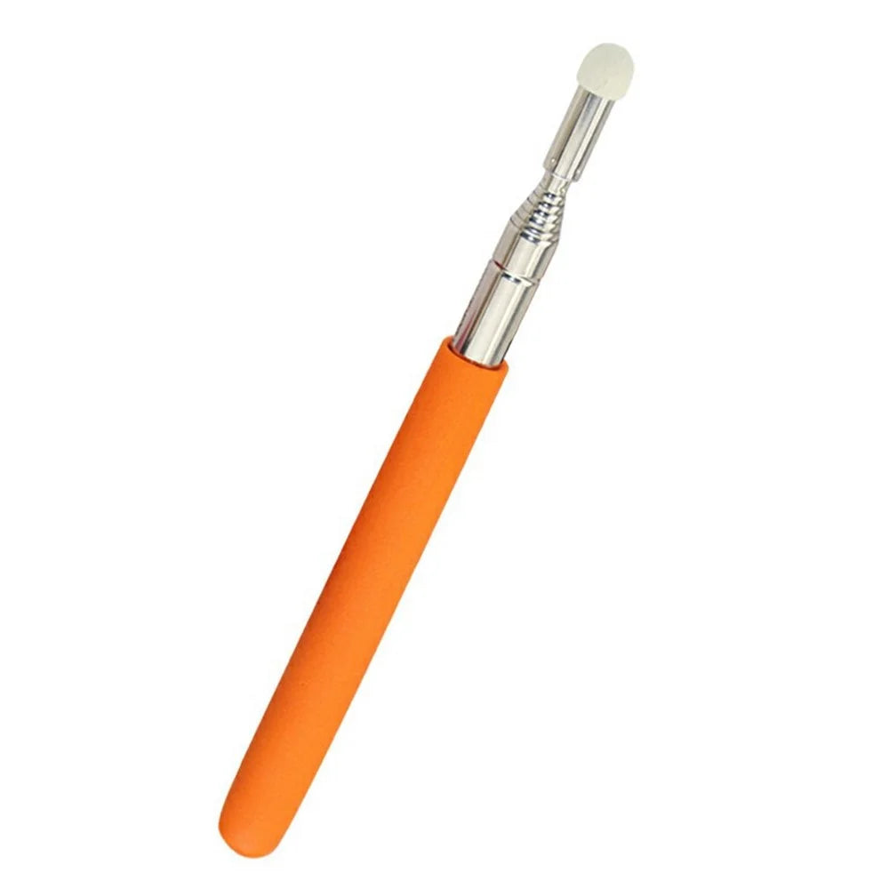 F11 1.2m Retractable Pointer Stick for Electronic Whiteboard Stainless Steel Teaching Wand Presentation Tool - Orange - 1
