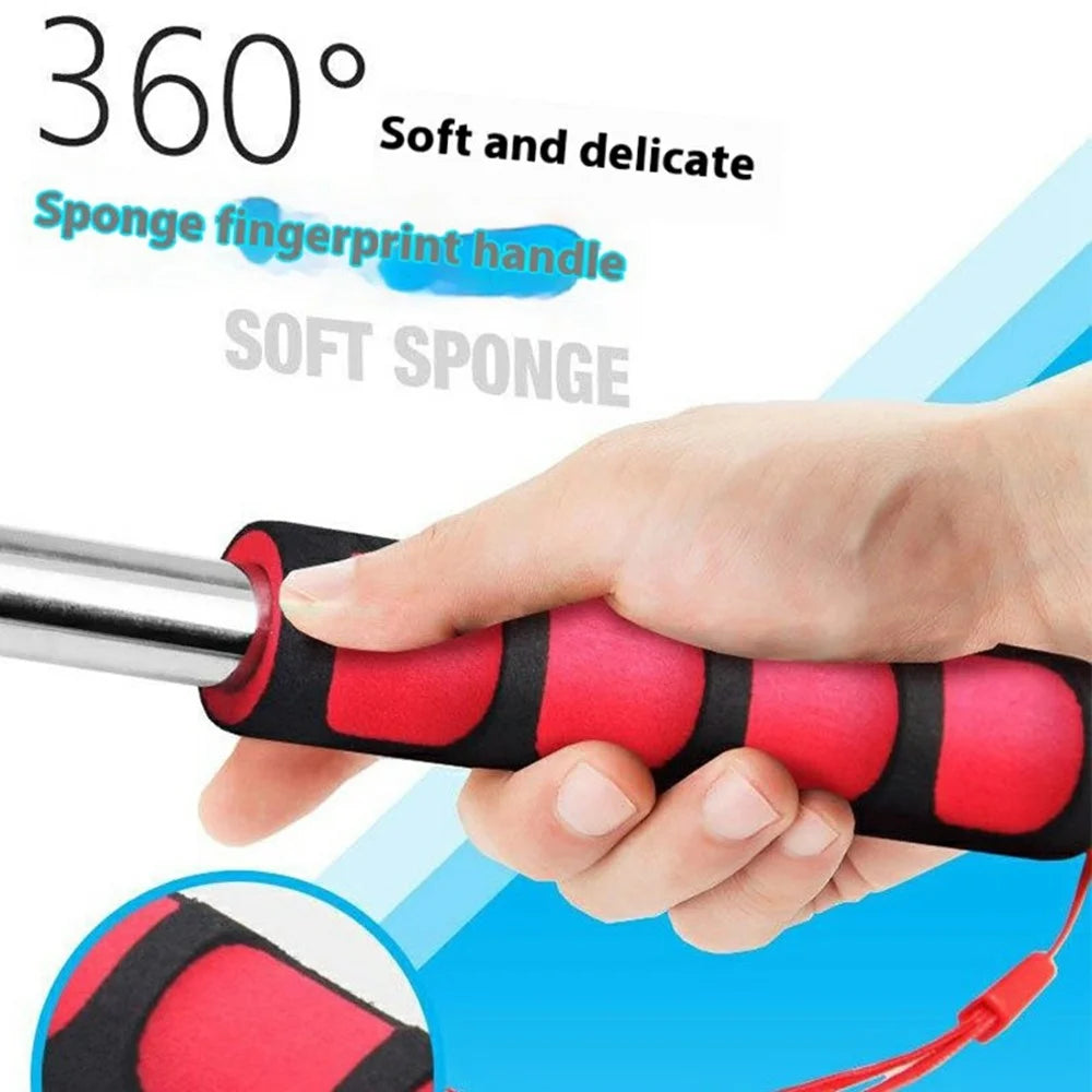 200cm 9 Sections Extendable Guide Flag Pole Stainless Steel Telescopic Flagpole Handheld Teaching Stick - Red - 5