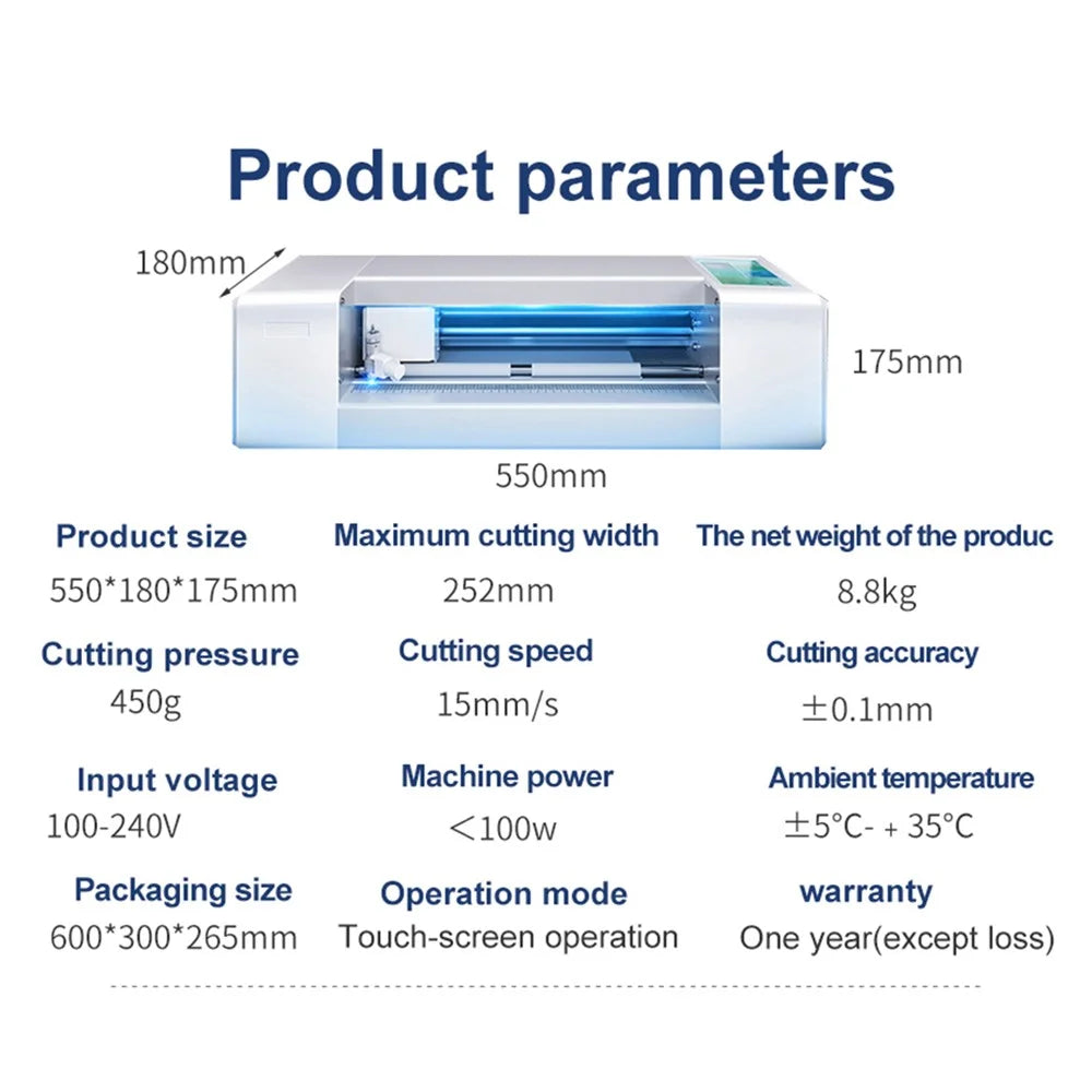 Fully Automatic Touch Screen Film Cutting Machine Bluetooth-Compatible  /  WiFi Connection For Soft Films - 7