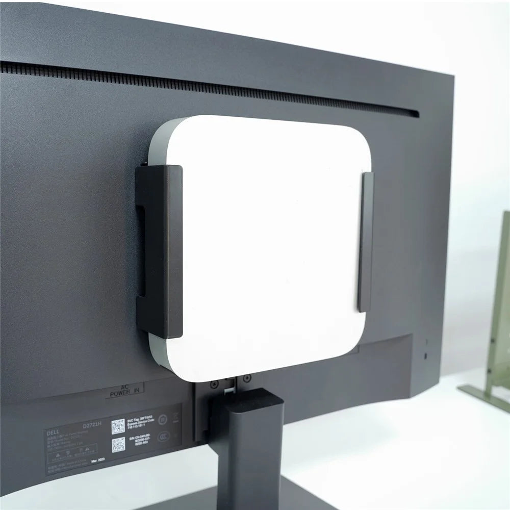 For Mac mini M1 / M2 Under Desk Monitor Back Mount Bracket Space Saving Metal Storage Rack - 5