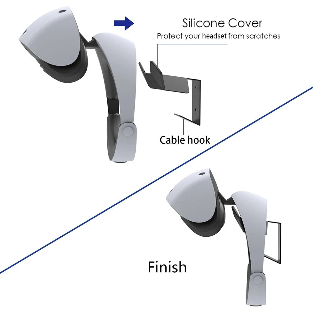 MONZLTECK For Sony PlayStation VR2 / VR Headset + Hand Controller Wall Mount Bracket Metal Stand - 7