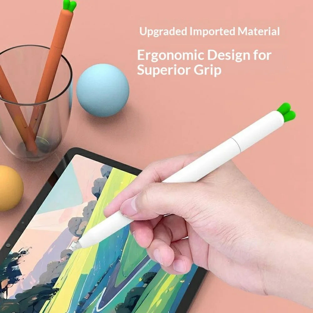 LOVE MEI For Samsung Galaxy Tab S11 / S11 Ultra S Pen Sleeve Carrot-Shaped Stylus Protective Case - Orange - 4