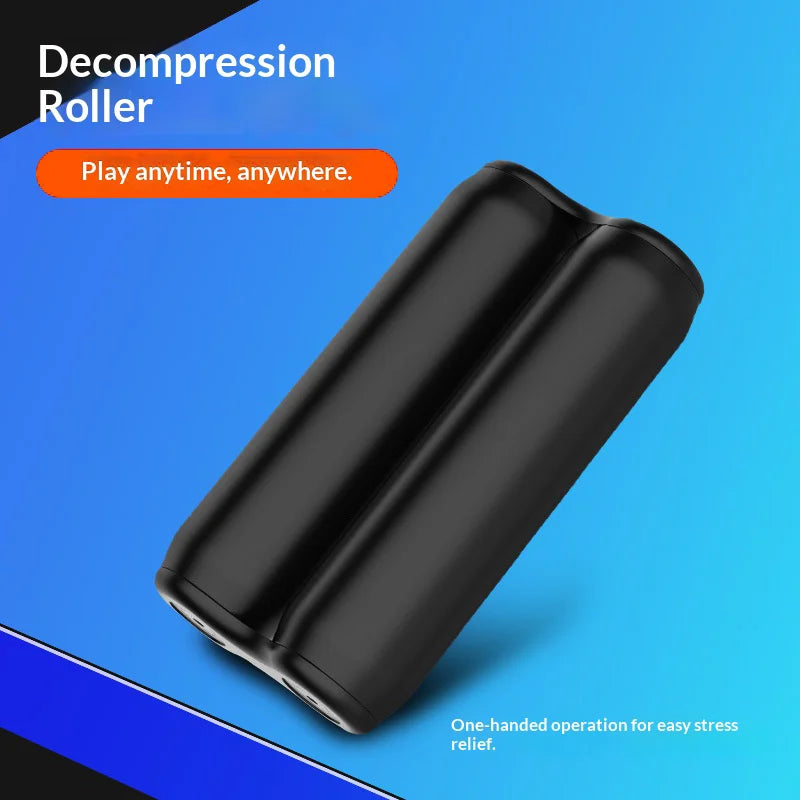 Portable Hand Massage Roller Instant Stress Relief Toy Hand Massager with Storage Bag - Black - 2
