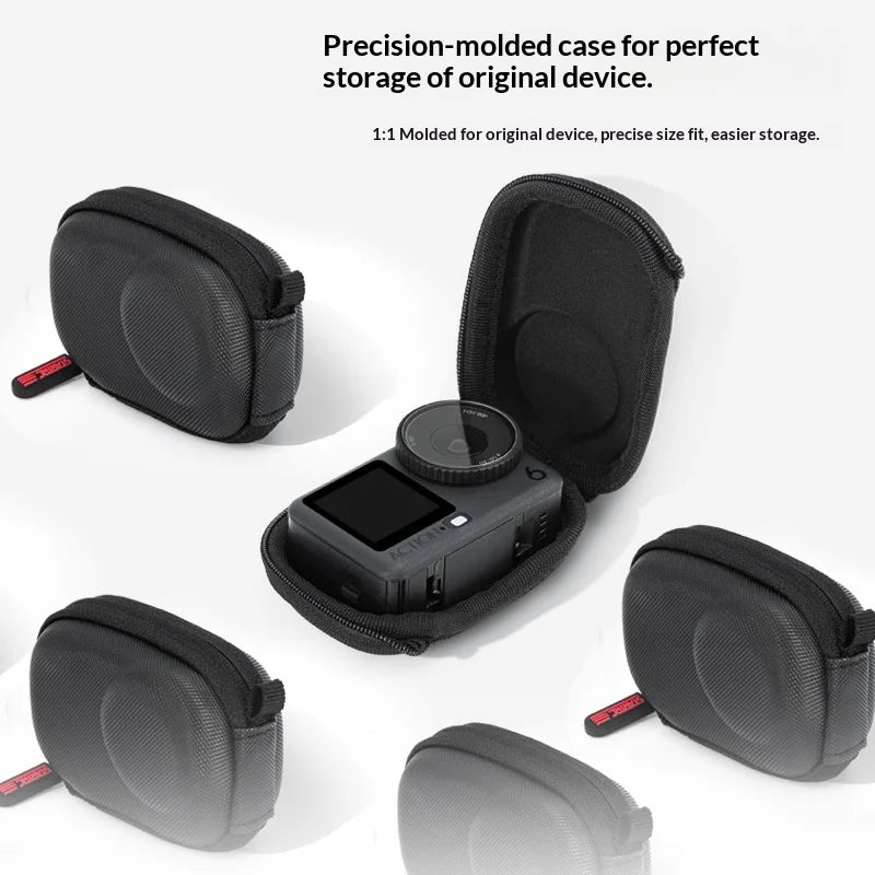 STARTRC For DJI Osmo Action 6 Camera Protective Case Portable PU Leather Storage Bag - Black - 3