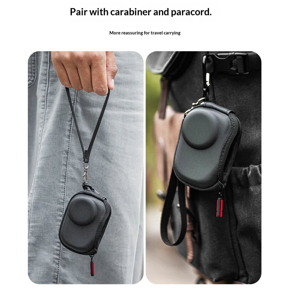 STARTRC For DJI Osmo Action 6 Camera Protective Case Portable PU Leather Storage Bag - Black - 5