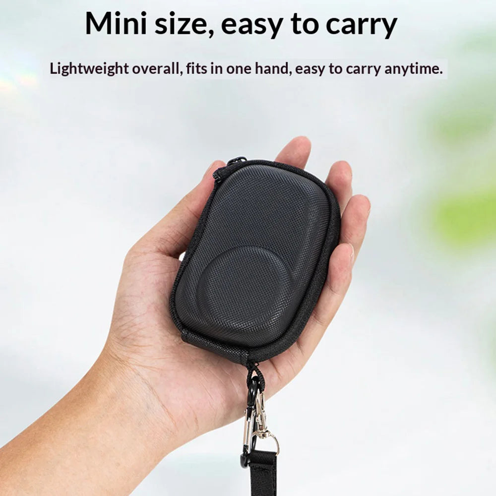 STARTRC For DJI Osmo Action 6 Camera Protective Case Portable PU Leather Storage Bag - Black - 6
