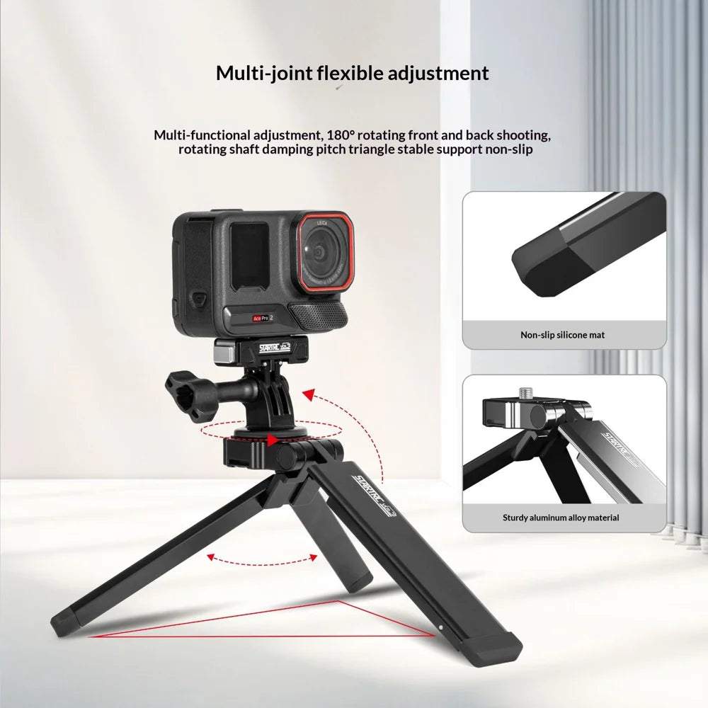 STARTRC Pocket Magnetic Tripod with 1/4 Screw for Action Camera Aluminum Alloy Foldable Stand - 3