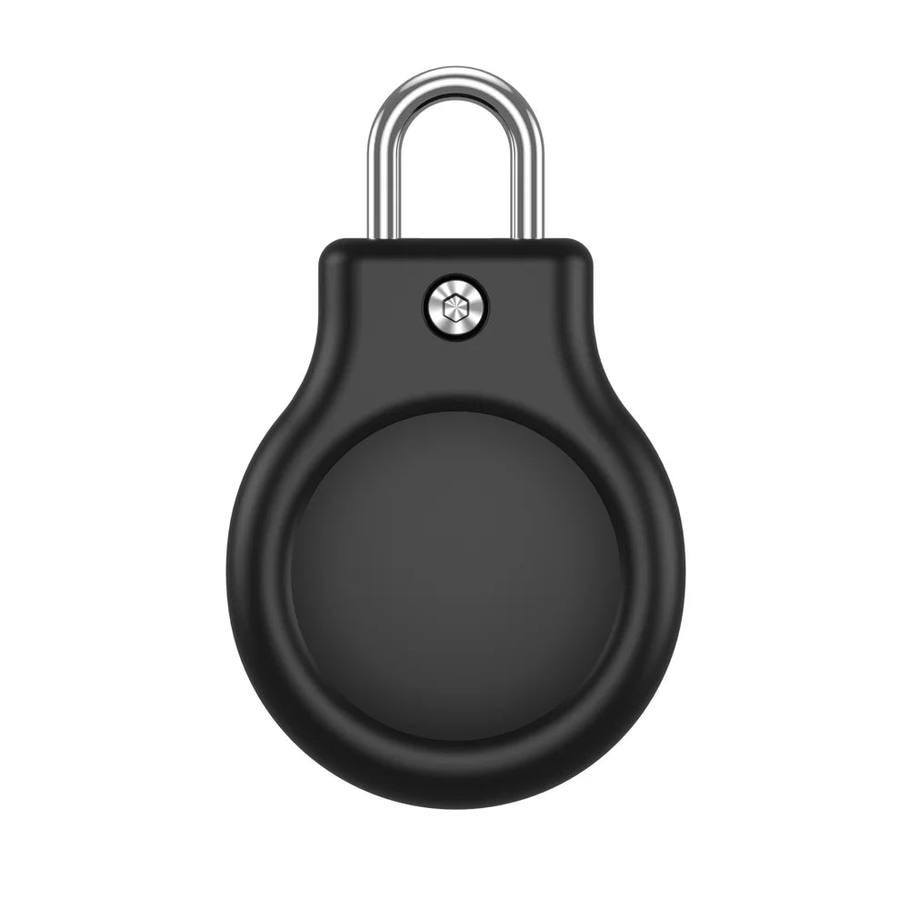CP69 For Apple AirTag Anti-lost Tracker Waterproof Case Shockproof Metal Cover with Safety Lock - Black - 2