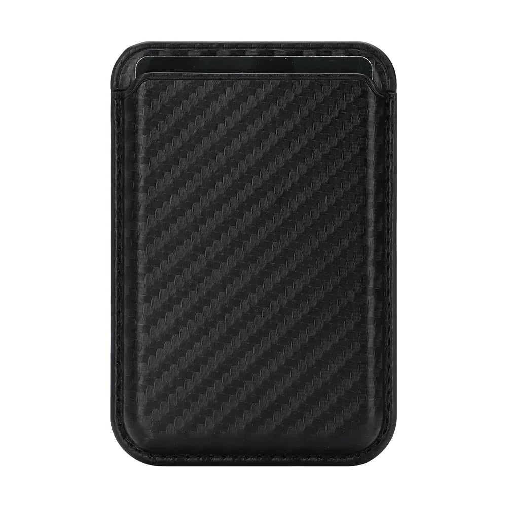 Carbon Fiber Texture Magnetic Wallet Phone Back Card Holder - Carbon Fiber Texture - 2