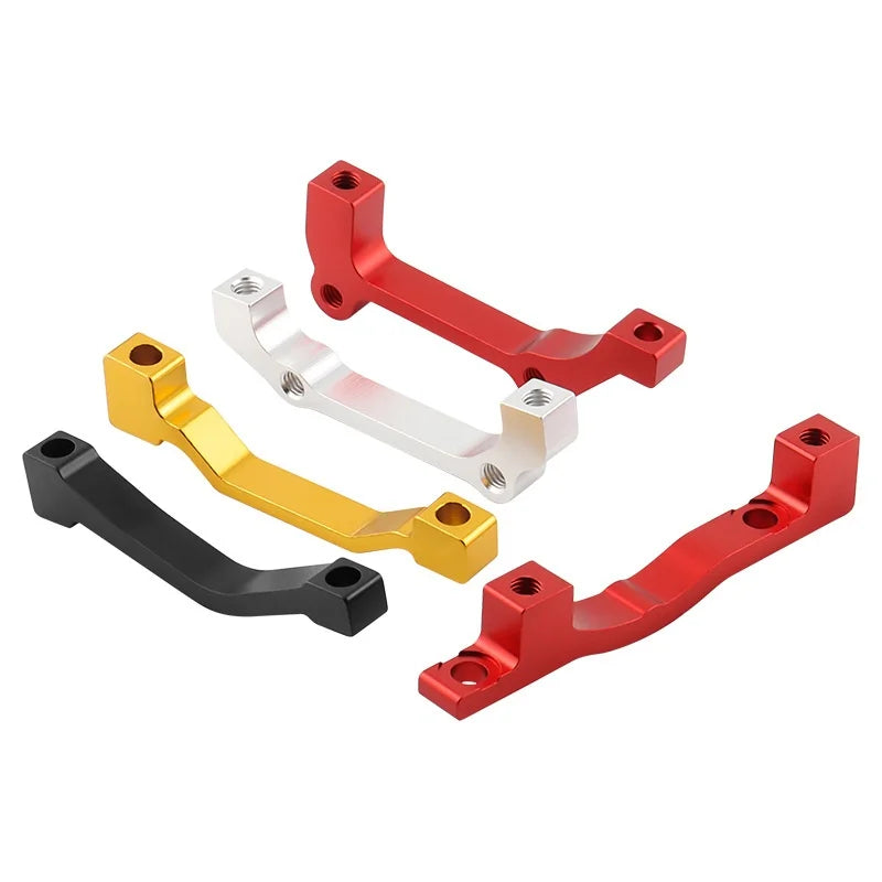 MUQZI Bike Disc Brake Adapter CNC Aluminum Alloy Disc Brake Mount Converter for MTB Road Bicycle - Gold/B Type/Front 180/Rear 160 - 7