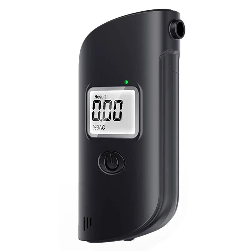 MR689 Portable Breath Alcohol Tester LCD Display Digital Breathalyzer with High Precision Sensor - English Version (With 5 Nozzles) - 1