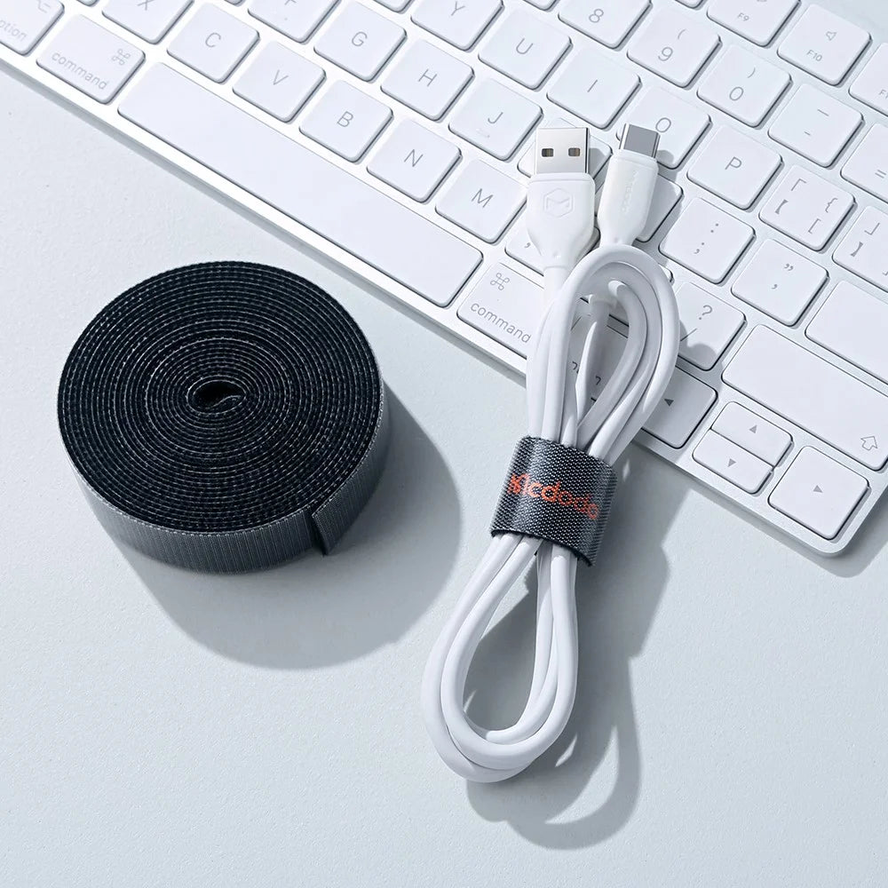 MDD 300cm VS-0961 Reusable Hook and Loop Fastening Strap Tape Wire Organizer Freely Cut Cable Tie - 2