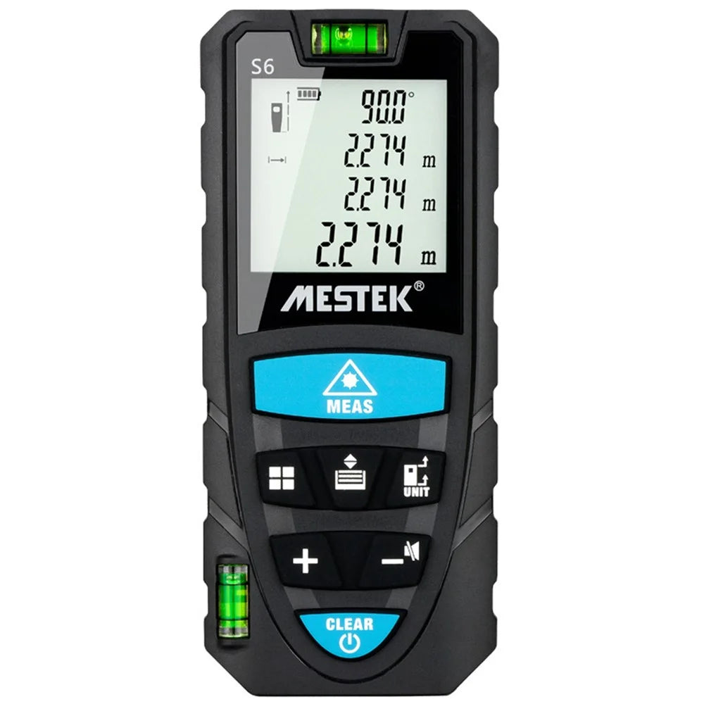 MESTEK S6 Multifunction Distance Meter Laser Measure Meter 50m/164ft Digital Screen Portable Area Volume Measure Tool - 1