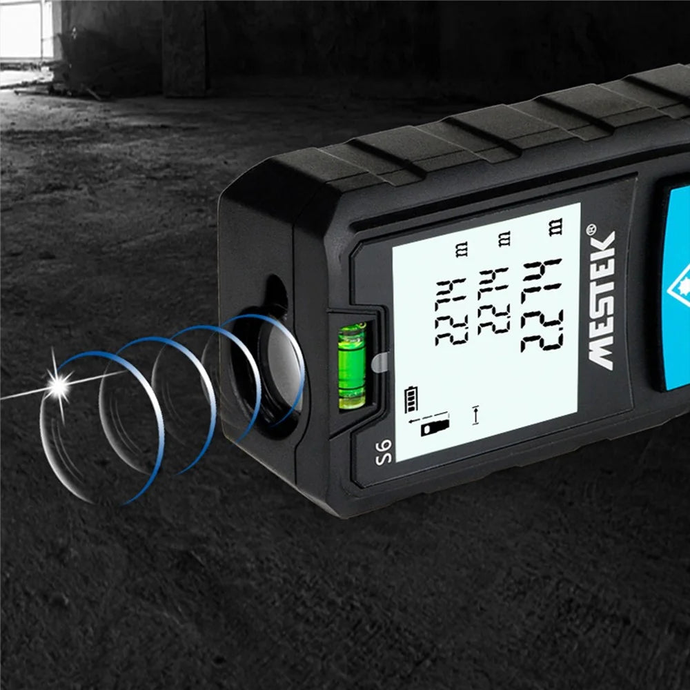 MESTEK S6 Multifunction Distance Meter Laser Measure Meter 50m/164ft Digital Screen Portable Area Volume Measure Tool - 5