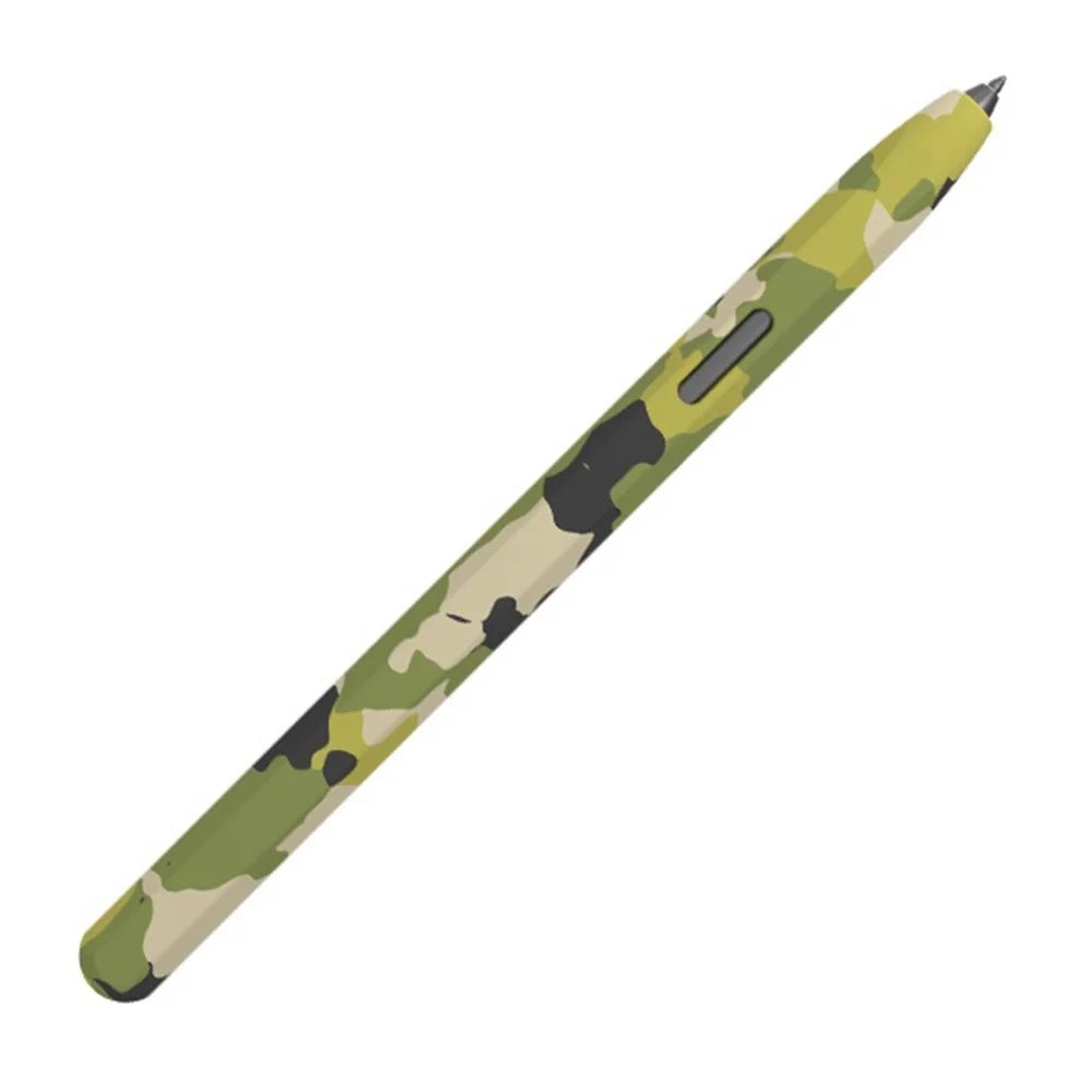 LOVE MEI For Samsung Galaxy Tab S6 Lite Stylus Pen Protective Cover Camouflage Silicone Pencil Sleeve - Camo Green - 1