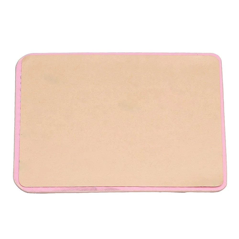 BFK11 Rhombus Design PU Leather Bank Card Bag Self-adhesive Phone Back Card Holder - Pink - 2