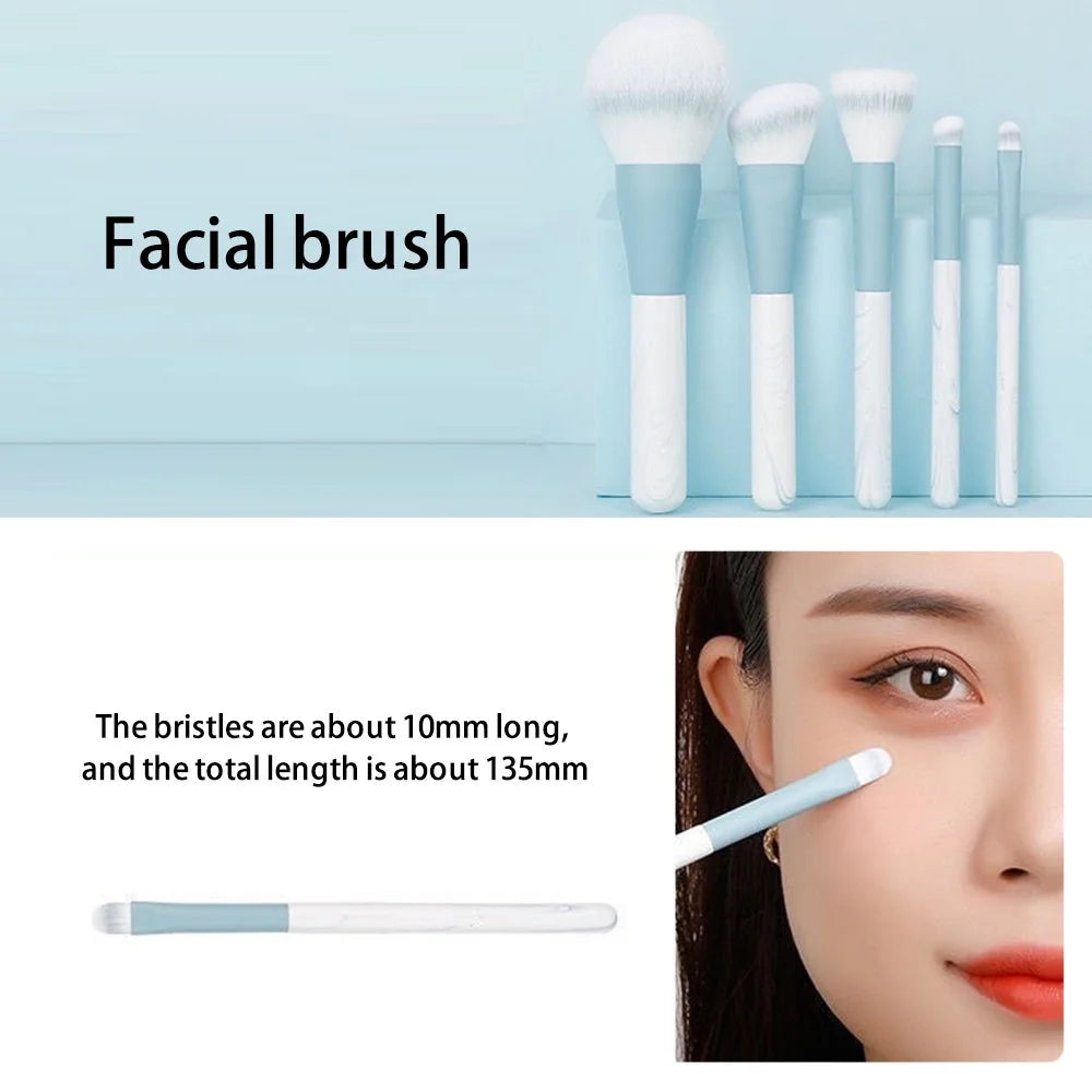 12Pcs / Set Soft Artificial Fiber Brush Set for Eye Shadow, Highlight, Foundation Powder (with Storage Pouch) - Green - 2