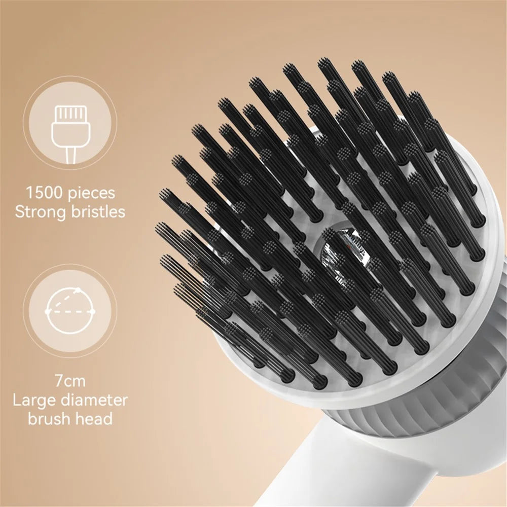 TJ03 Electric Oil Stain Scrubber Handheld Cordless Kitchen Home Cleaning Brush - Dark Blue - 6