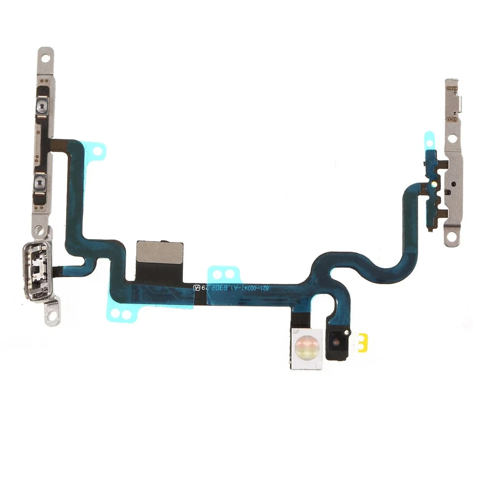 For iPhone 7 4.7 inch OEM Power ON/OFF and Volume Button Flex Cable Part with Metal Plate - 1