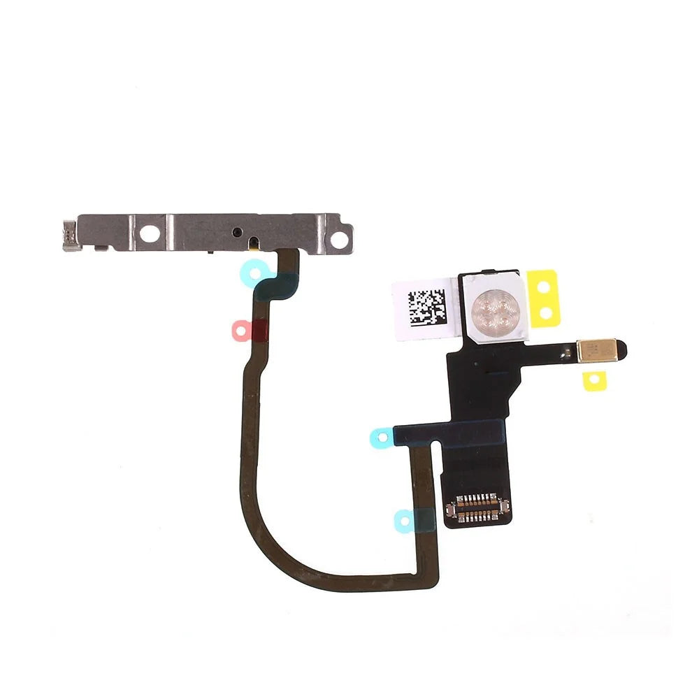 OEM Power ON/OFF Switch Button Flex Cable with Metal Plate Replacement Part for iPhone XS 5.8 inch - 1