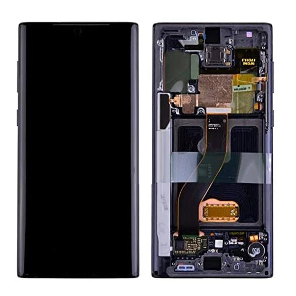For Samsung Galaxy Note 10 4G N970 OEM LCD Screen and Digitizer Assembly + Frame Spare Part (Without Logo) - Black - 1