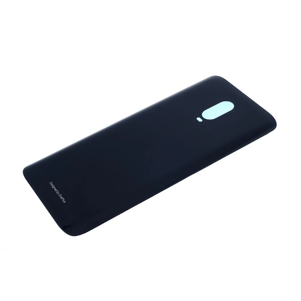 Battery Housing Door Cover Part with Adhesive Sticker for OnePlus 6T - Metal Black - 2