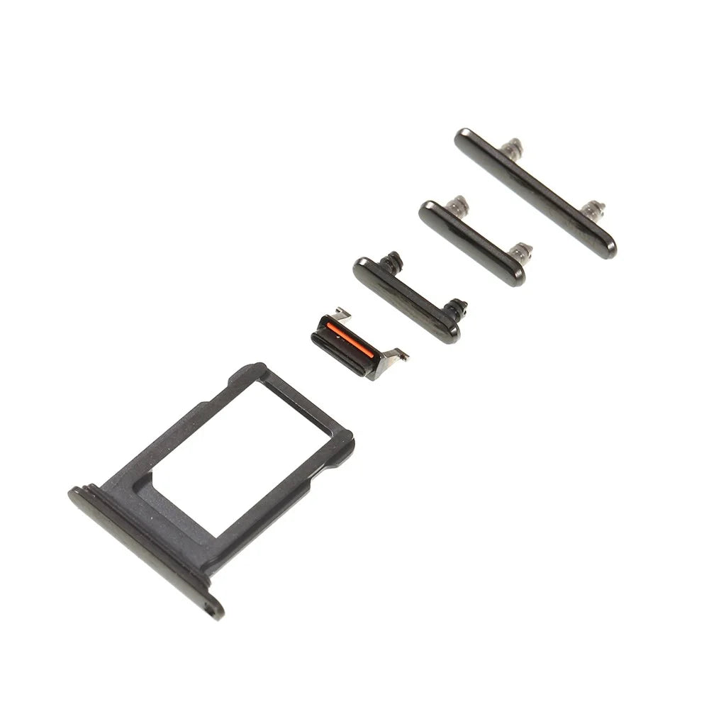 OEM for iPhone XS 5.8 inch Side Button Set (Mute / Power / Volume Buttons + SIM Card Tray) - Space Grey - 2