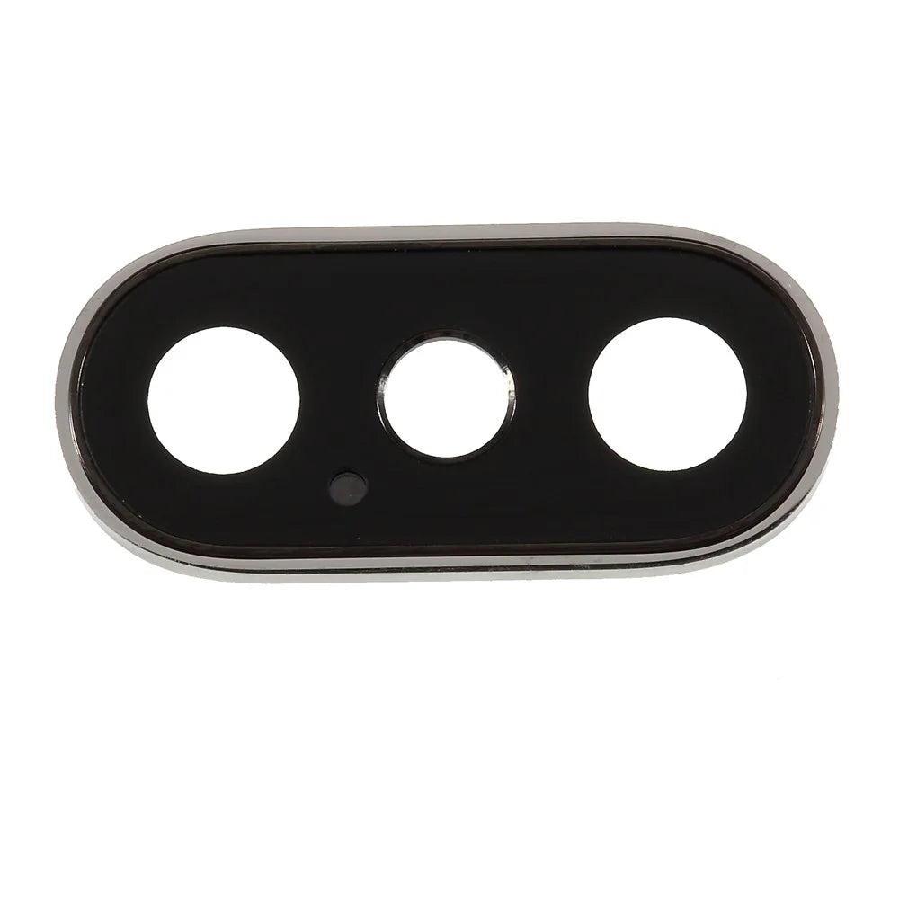 OEM Back Camera Lens Ring Cover with Glass Lens for iPhone XS 5.8 inch / XS Max 6.5 inch - Silver - 2
