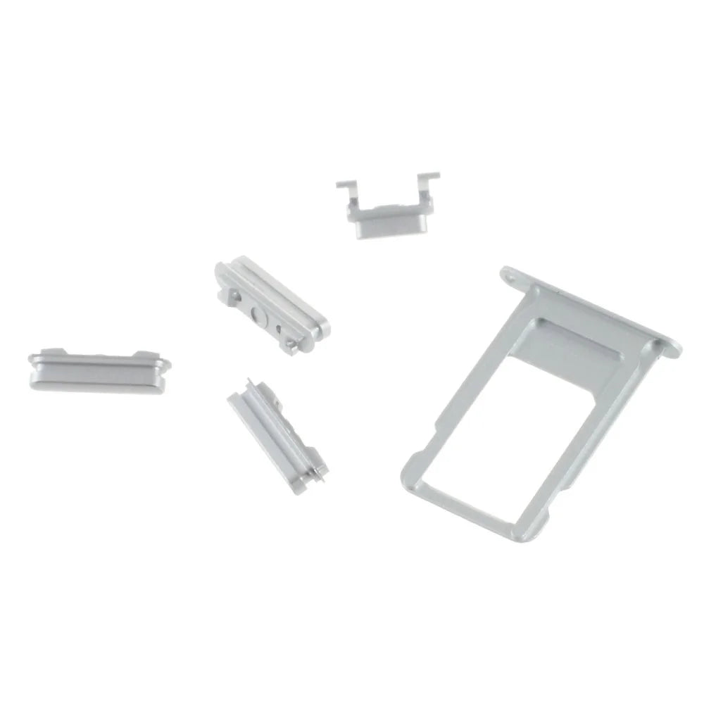 OEM for iPhone 6s Plus Side Button Set (Mute / Power / Volume Buttons + Sim Card Tray) - Silver Color - 2
