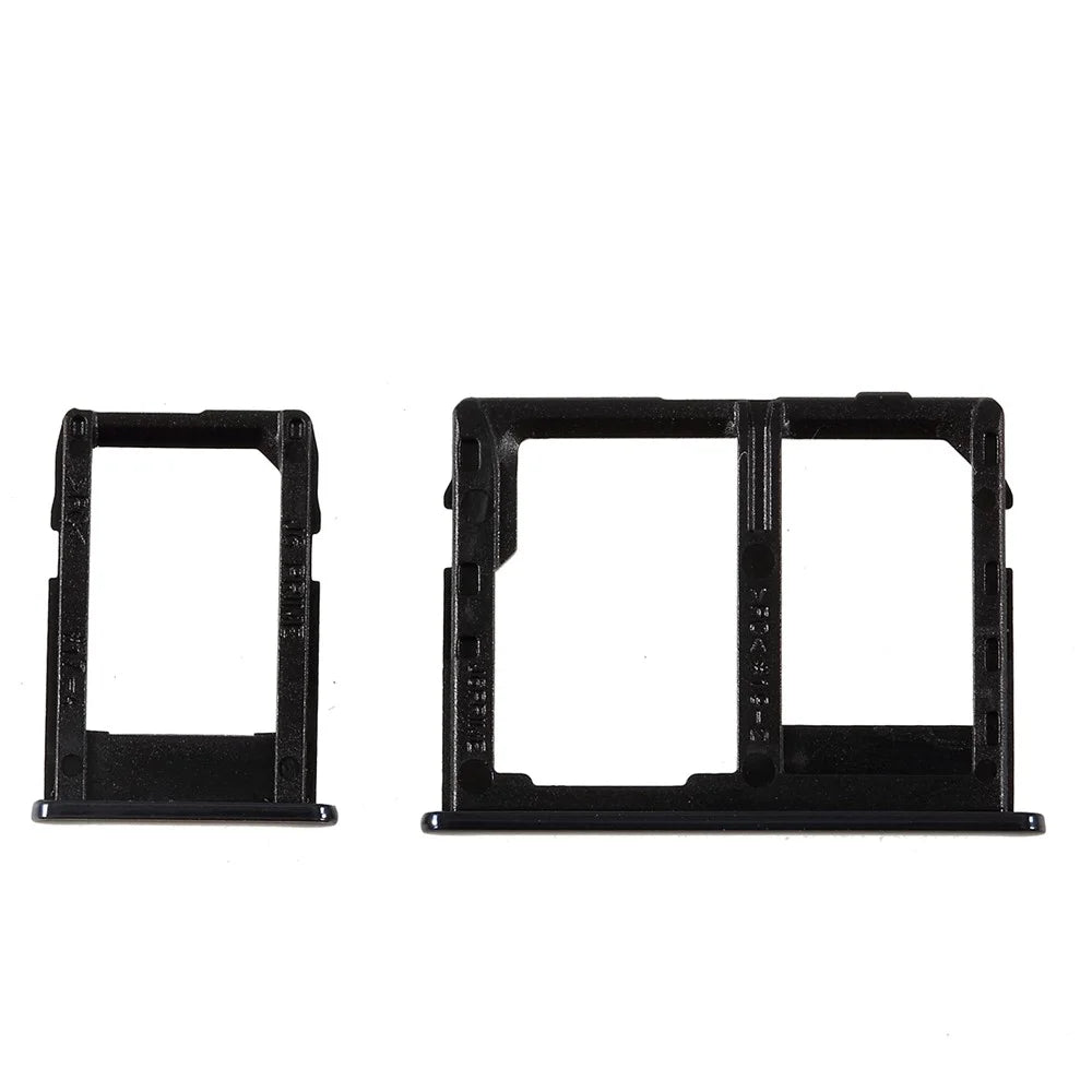OEM SIM1 + SIM2/Micro SD Card Tray Slots Part for Samsung Galaxy J4 Plus / J6 Plus - Black - 1
