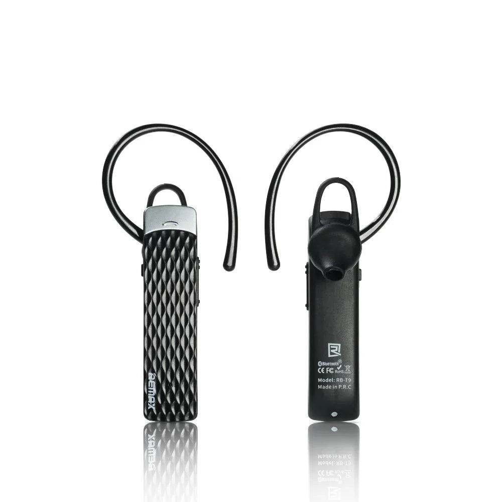 REMAX T9 Wireless Bluetooth-compatible Stereo Headset Headphone with Microphone - Black - 1