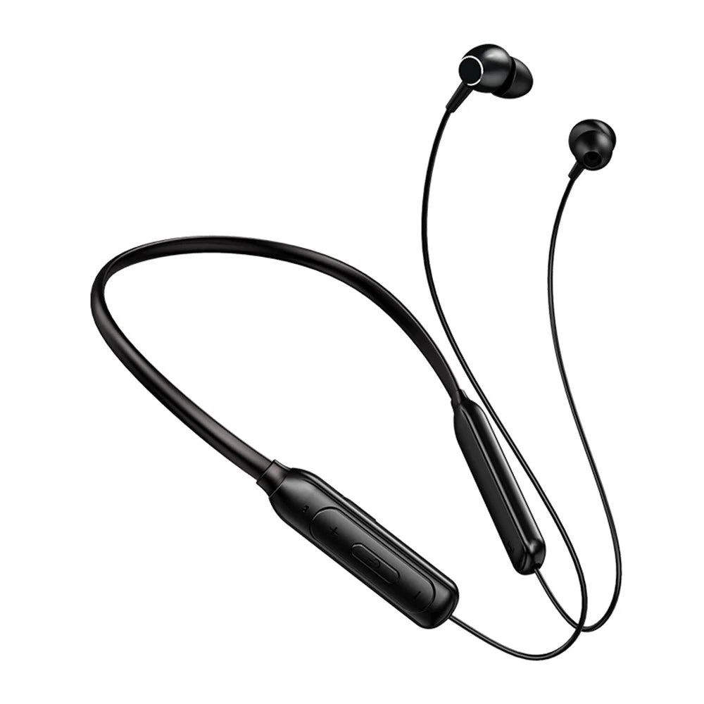 M61 Bluetooth-compatible 5.1 Neck-mounted Earphone Stereo Wireless Magnetic Suction Sports Headset Earbuds - Black - 1
