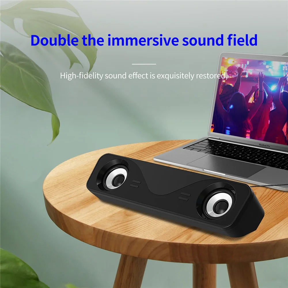 Y1 USB Wired Desktop Computer Speaker Stereo Bass Powerful Music Subwoofer - 7