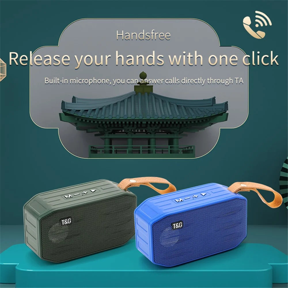 T&G TG296 Portable Bluetooth-compatible Speaker Waterproof Wireless Speaker Support TF Card/FM/3.5mm AUX/U Disk/Hard Disk/Hands-Free Calling (CE) - Black - 4
