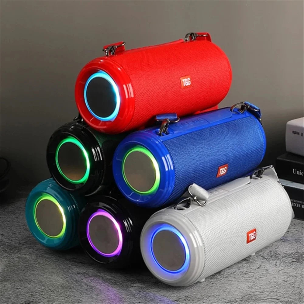 T&G TG537 RGB Light Bluetooth-compatible Speaker High Power Waterproof Portable Computer Subwoofer Speaker Support FM TF Card - Green - 6