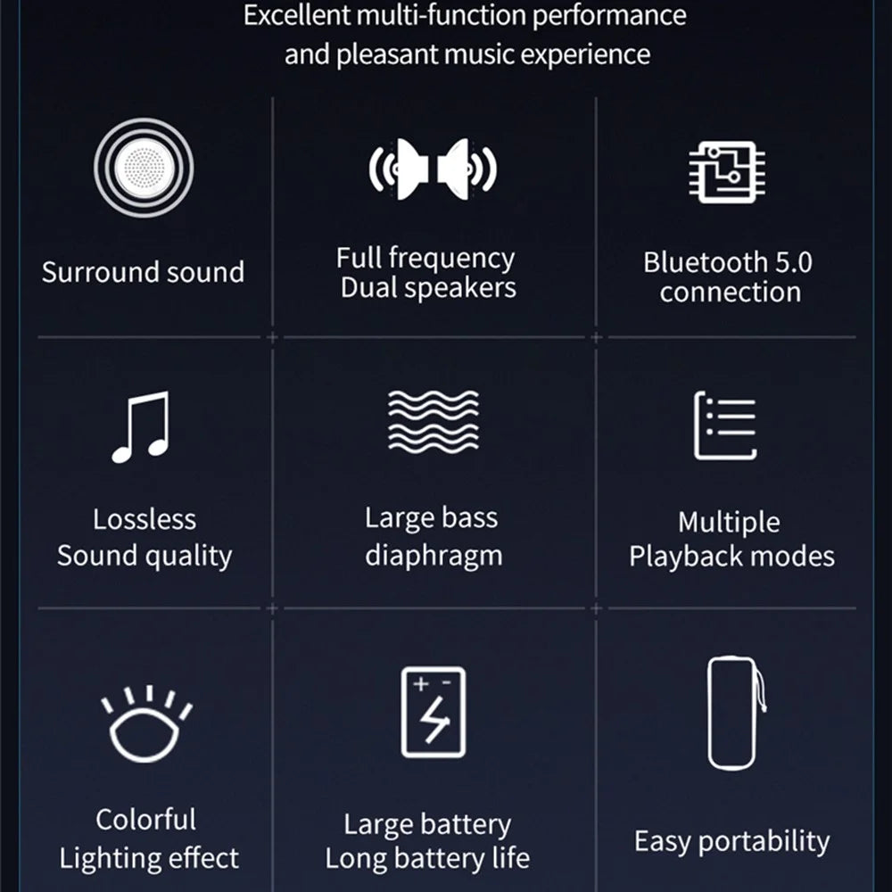 ZEALOT S46 Wireless Bluetooth-compatible Speaker Outdoor IPX5 Waterproof Subwoofer Support AUX/TF Card/U Disk - 3