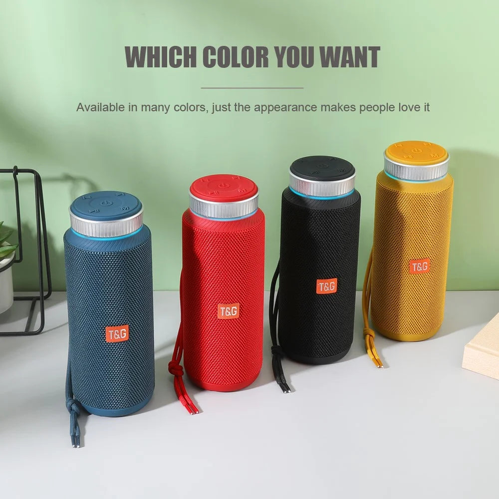 T&G TG326 Outdoor Bluetooth-compatible Speaker Portable Wireless Radio Speaker Sound Amp with Rotary Button Volume Control Support TF/U Disk (CE) - Yellow - 6