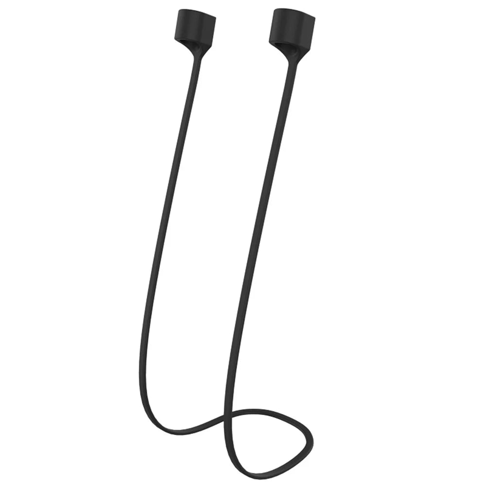 Magnetic Strap Anti-Lost Strap Sport String Silicone Cable for Airpods - Black - 1