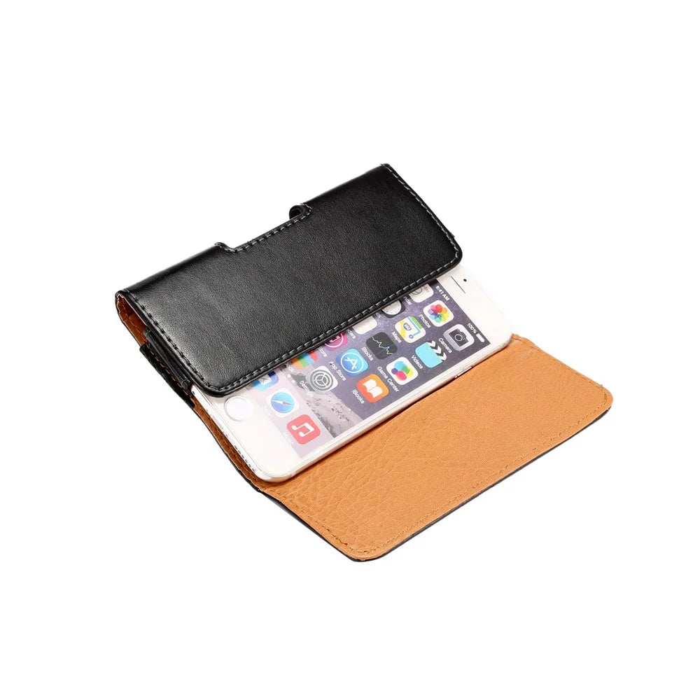 Belt Clip for iPhone 6 / 6s / 7 / 8 / SE (2020) / SE (2022) 4.7 inch / Samsung Galaxy S5 Mini G800 Universal Leather Case Holster, Size: 14 x 7 x 1.5cm - 4