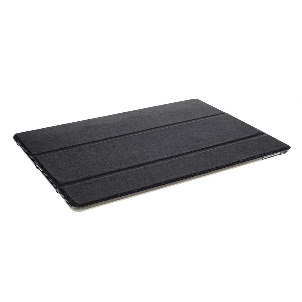 Tri-fold Stand Leather Smart Case for iPad Pro 12.9 inch Silk Texture - Black - 5