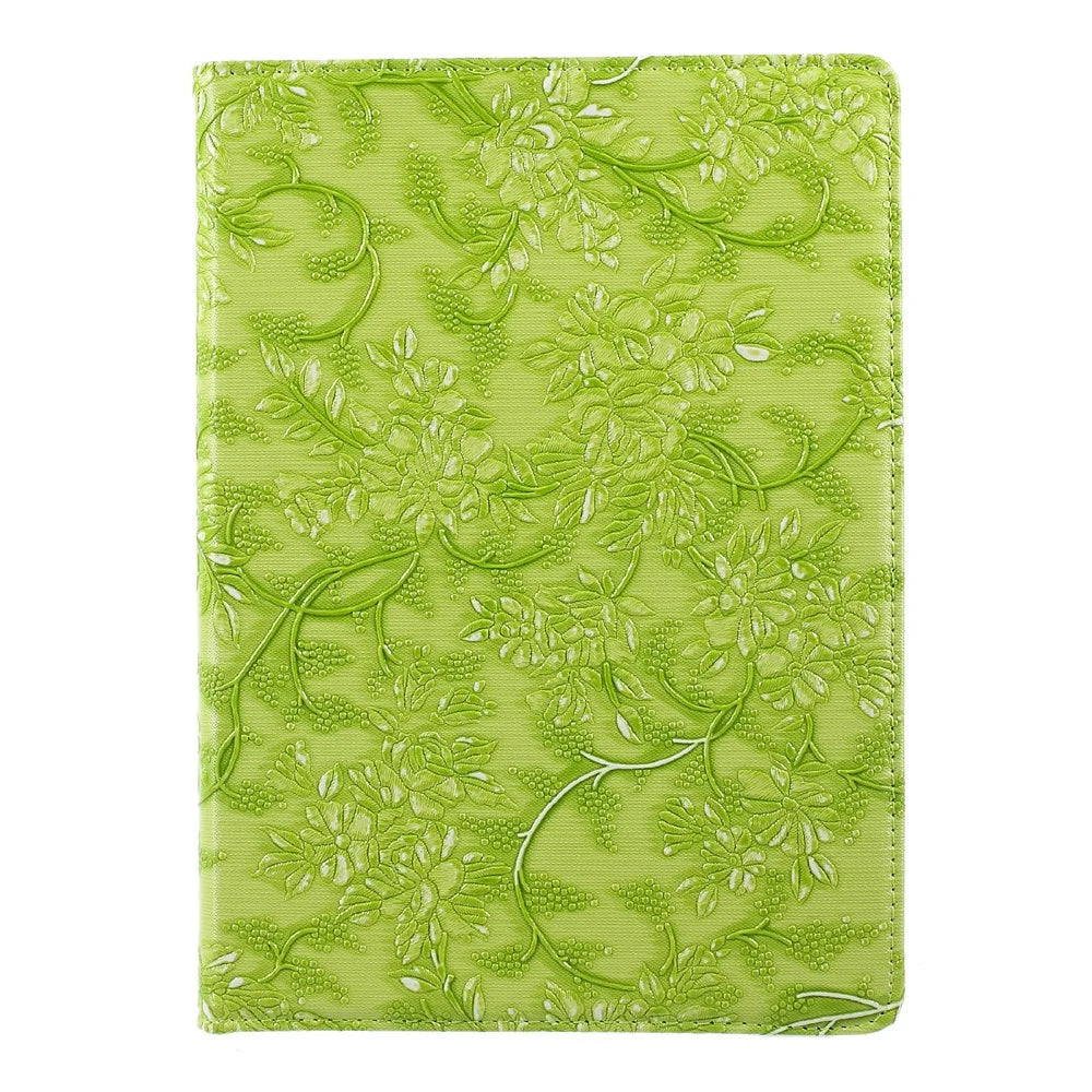 Grapevine Pattern 360 Degree Rotary Leather Stand Cover for iPad 9.7 inch (2018)/9.7 inch (2017) - Green - 2