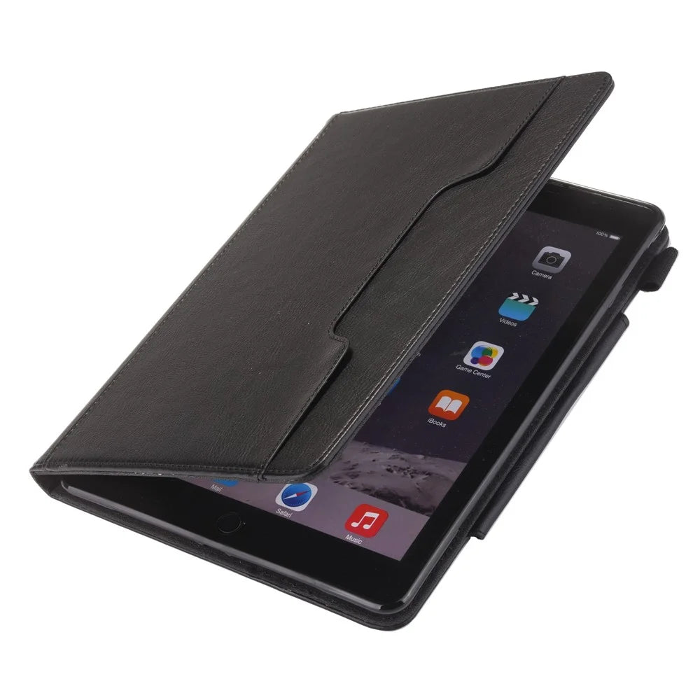 Crazy Horse Leather Wallet Stand Smart Casing for iPad 9.7-inch (2018)/9.7-inch (2017)/9.7 inch (2016)/Air 2/Air - Black - 5