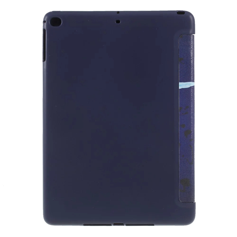 Patterned Tri-fold Stand Leather Shell Case for iPad 9.7-inch (2018)/9.7-inch (2017)/Air 2/Air - Butterfly and Flower - 2